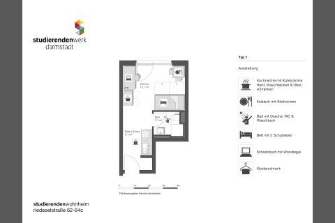 Wohnheim rest Riedeselstr. Grundriss Nr. 07